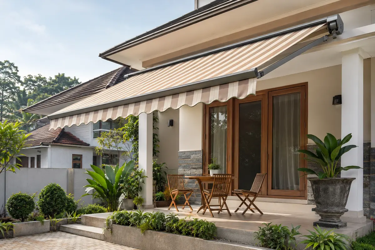 Awning Gulung untuk rumah atau tempat usaha